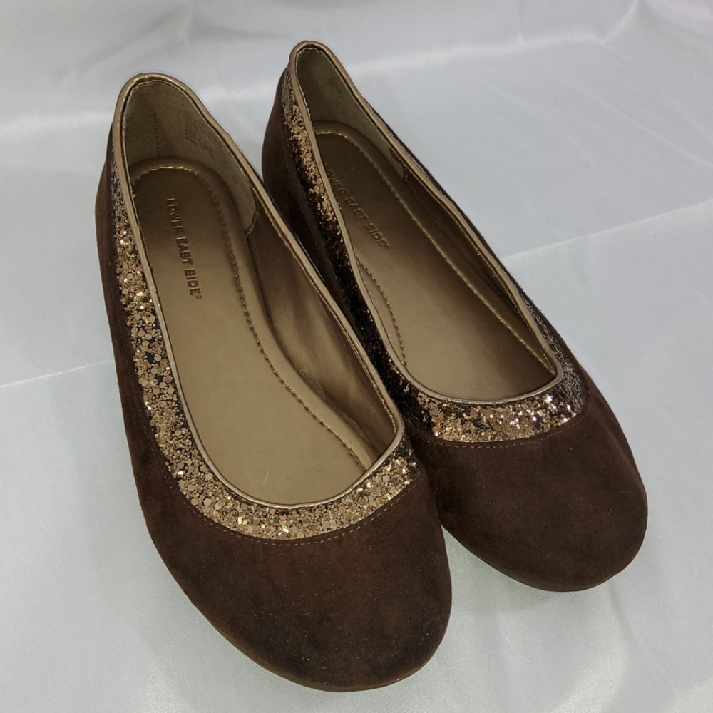 🥿 Brown with gold glitter 🌞 everyday wear flats!